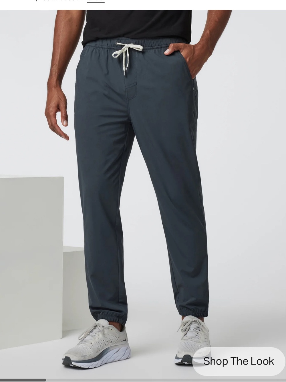 VUORI MENS KORE JOGGER LINES CHARCOAL IIN SIZE MEDIUM